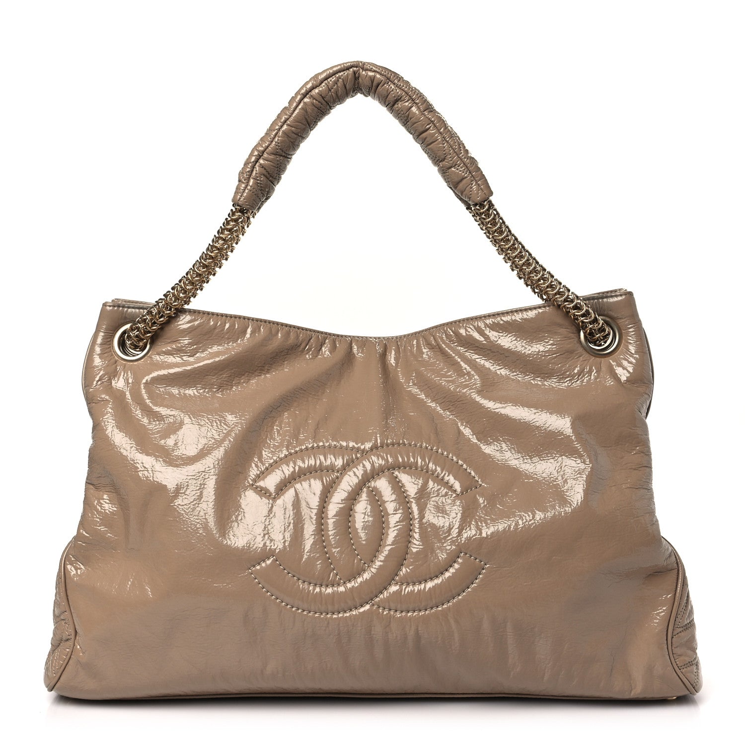 Chanel Vinyl Rodeo Tote Beige 1 of 9