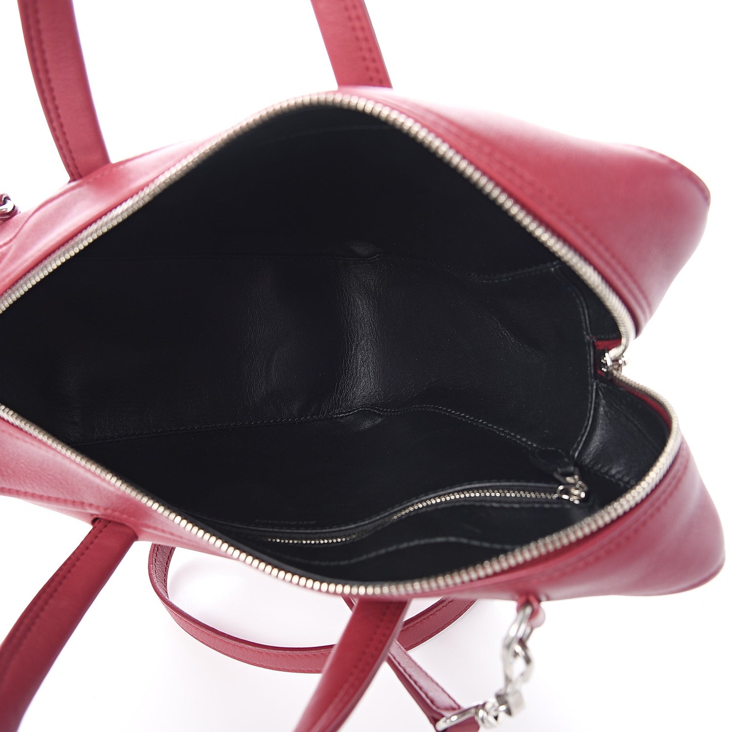 Shiny Day Calfskin S Triangle Duffle Rouge Grenat
