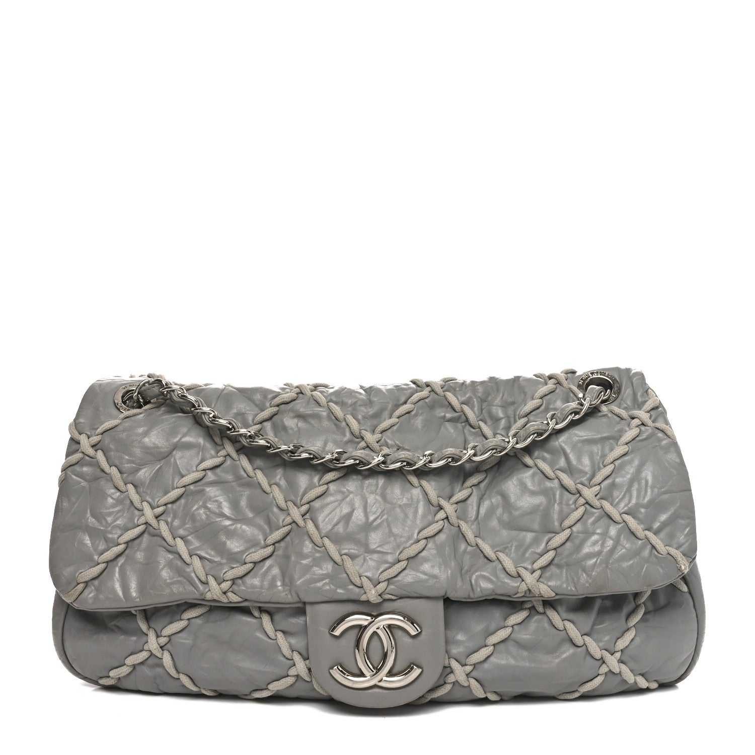 Chanel Calfskin Ultra Stitch Oversized Flap Grey 1 of 12