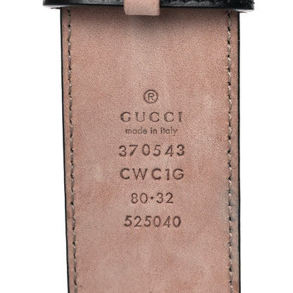 Gucci Guccissima Interlocking G 37mm Belt 80 32 Black 3 of 8