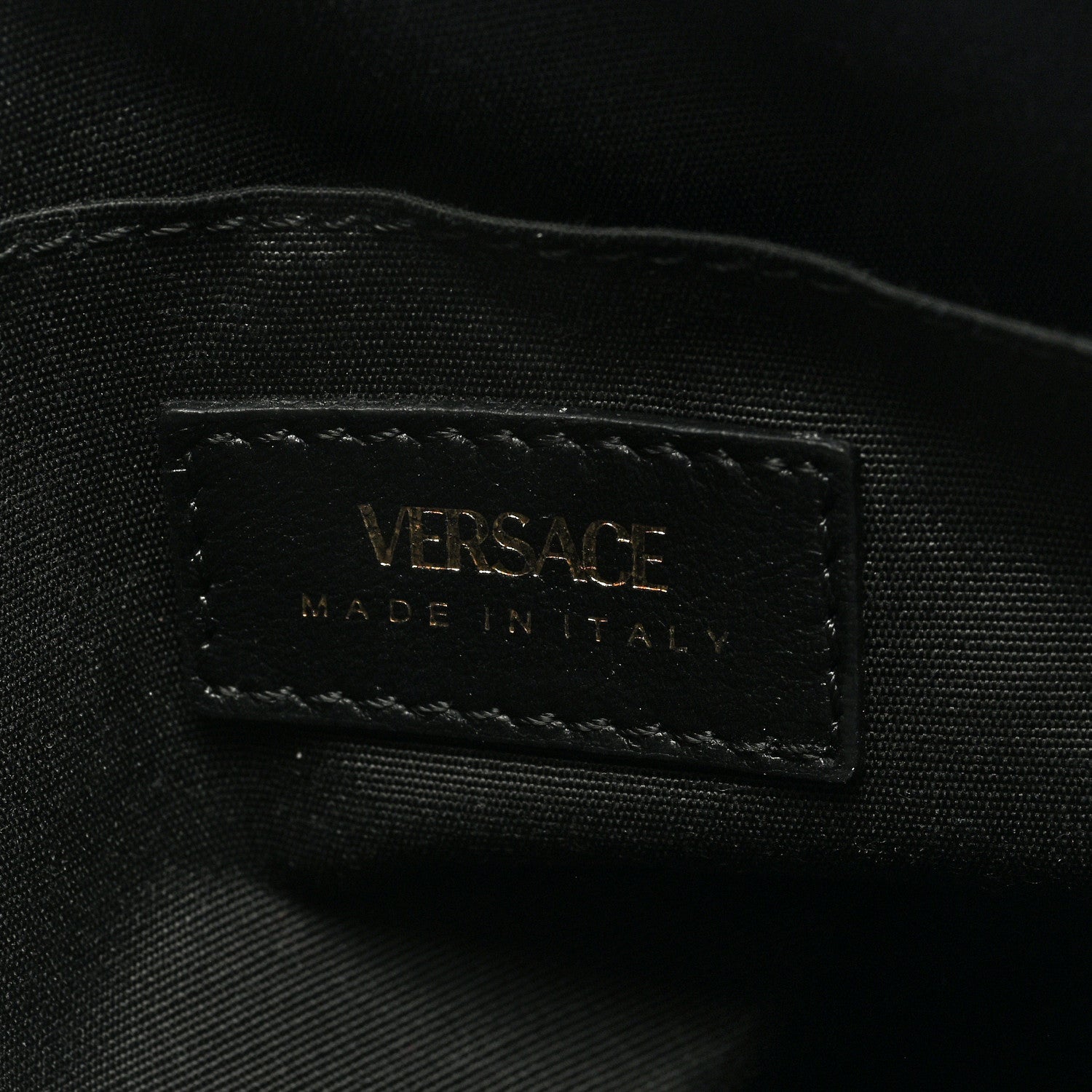 Versace Calfskin Quilted Small Tribute Icon Pouch Black 6 of 8