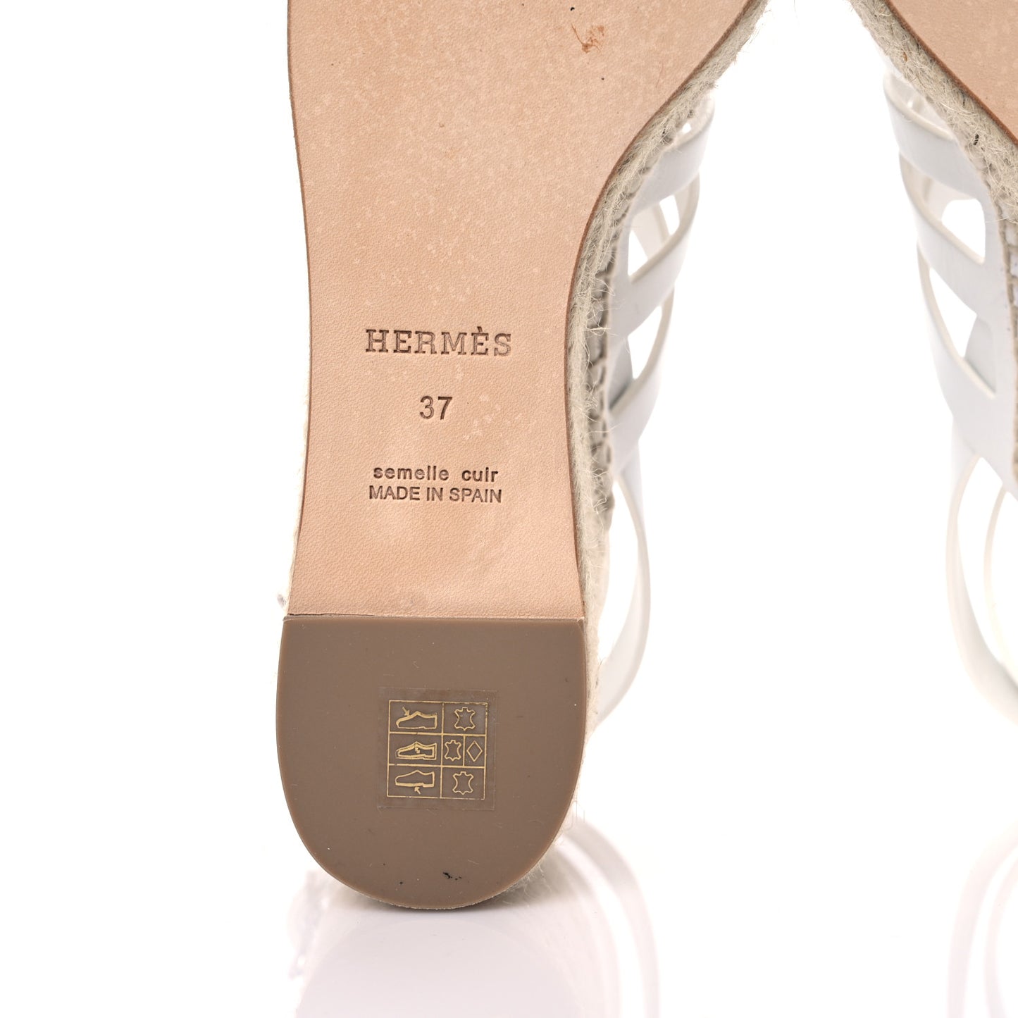 Calfskin Catalya Espadrille Wedge Sandals 37 White