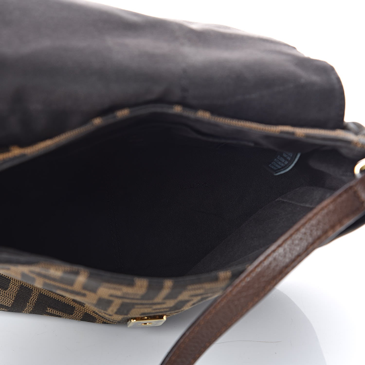 Fendi Zucca Vitello Artic Small Messenger Bag Tobacco Castagna 5 of 11