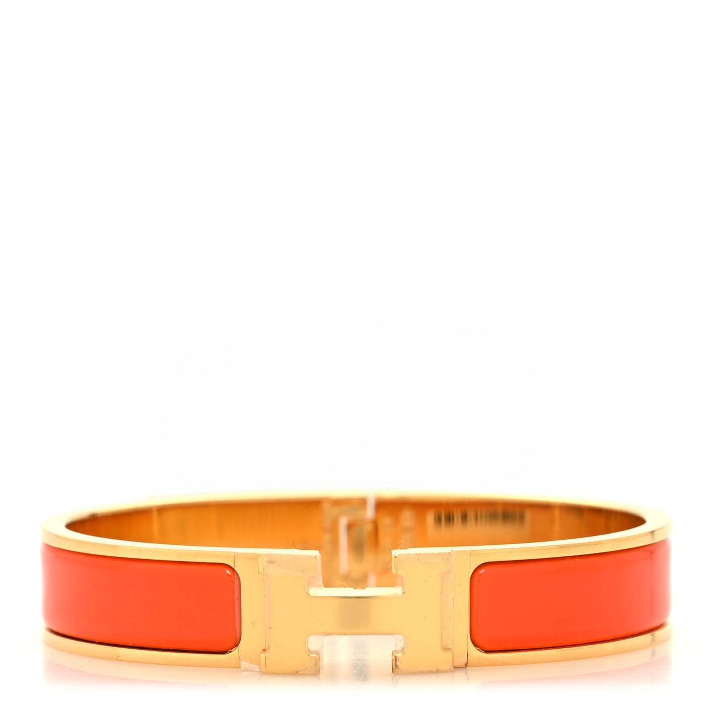 Enamel Narrow Clic Clac H Bracelet PM Orange