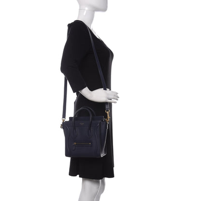 Celine Smooth Calfskin Nano Luggage Ink 1 of 9