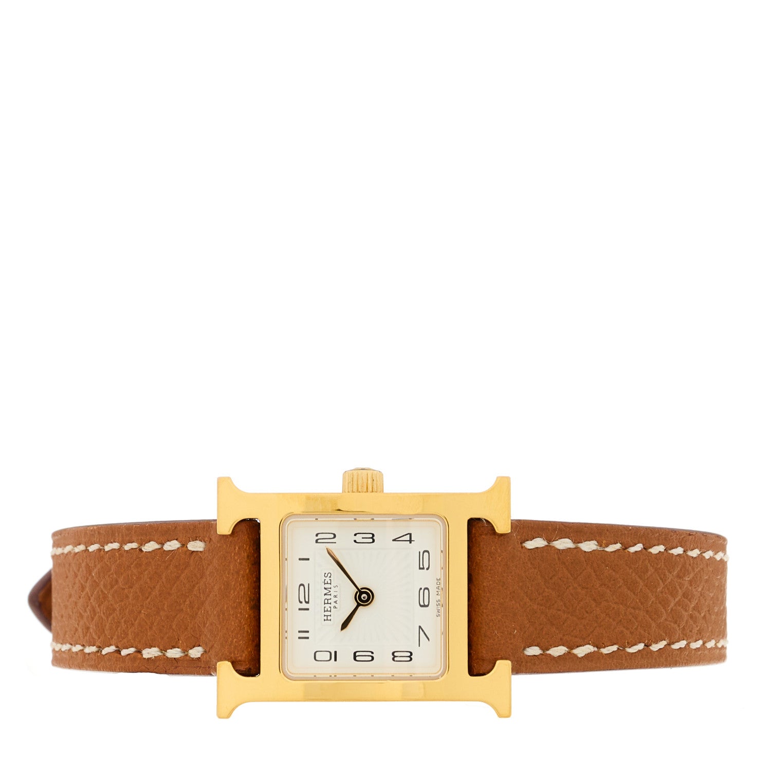 Hermes Stainless Steel Epsom 17.2mm Heure H Hour Quartz Watch Gold 2 of 4