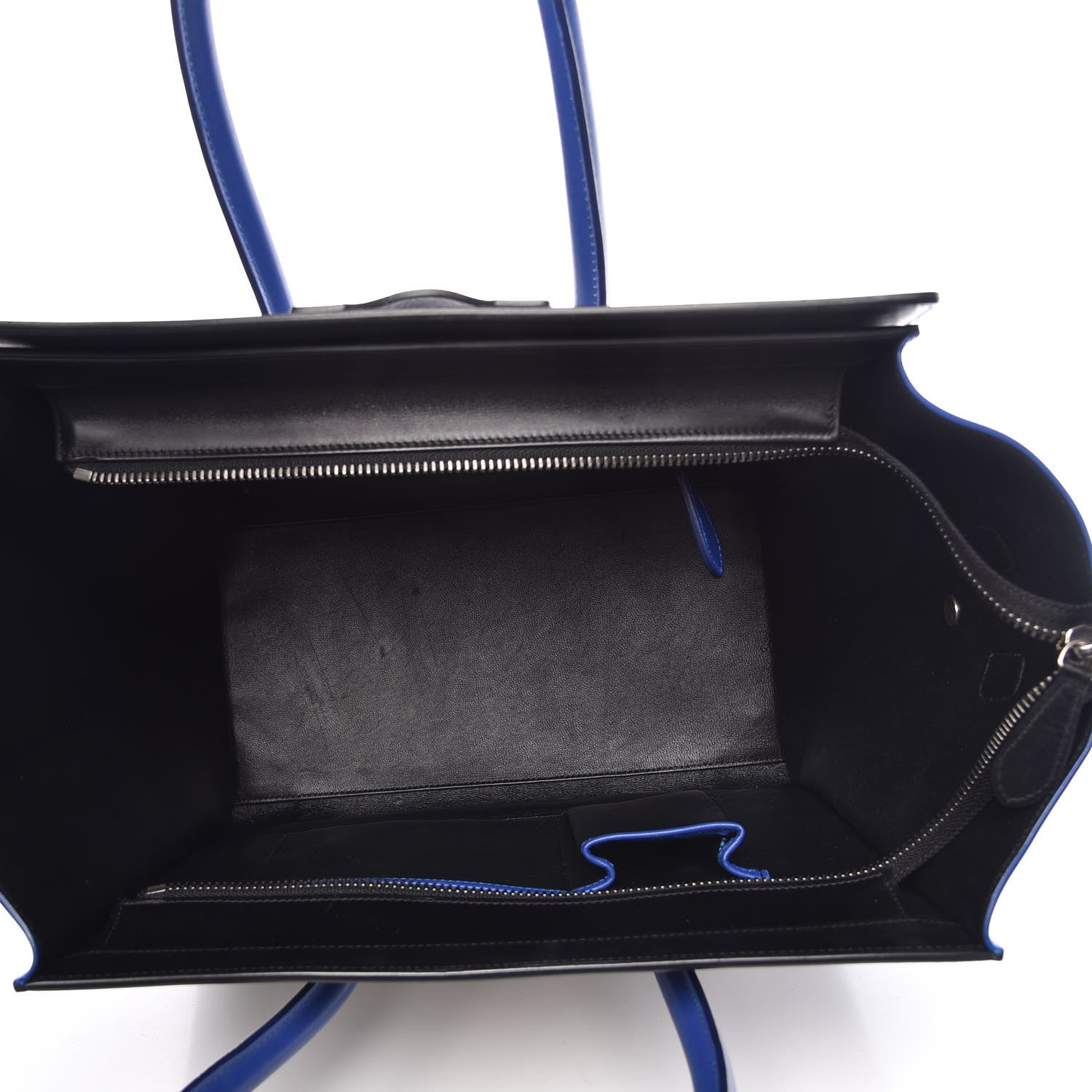 Celine Canvas Smooth Calfskin Mini Tri-Color Luggage Indigo 5 of 12
