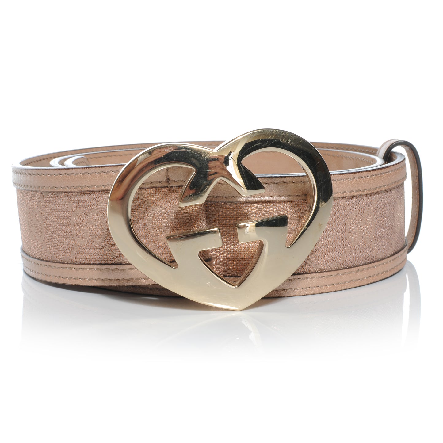 Monogram Canvas Heart GG Lovely Belt 85 34 Pink