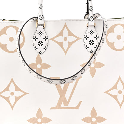 Louis Vuitton Monogram Giant Onthego GM Kaki Beige 7 of 9