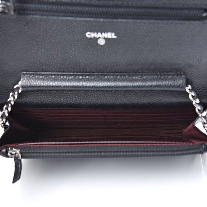 Chanel Caviar Quilted Wallet On Chain WOC Black 5 of 11