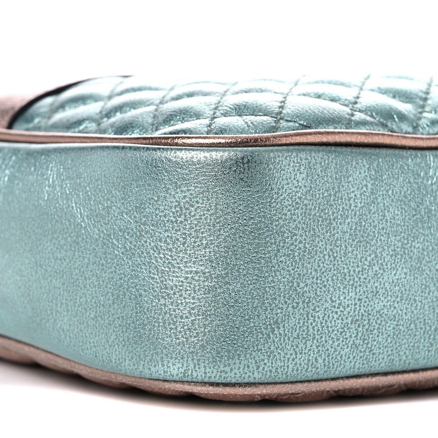 Laminated Nappa Trapuntata Small Zumi Shoulder Bag Rosa Lago Rame