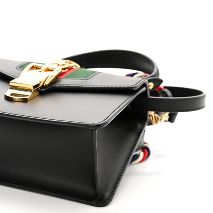 Gucci Calfskin Mini Sylvie Top Handle Bag Black 10 of 11