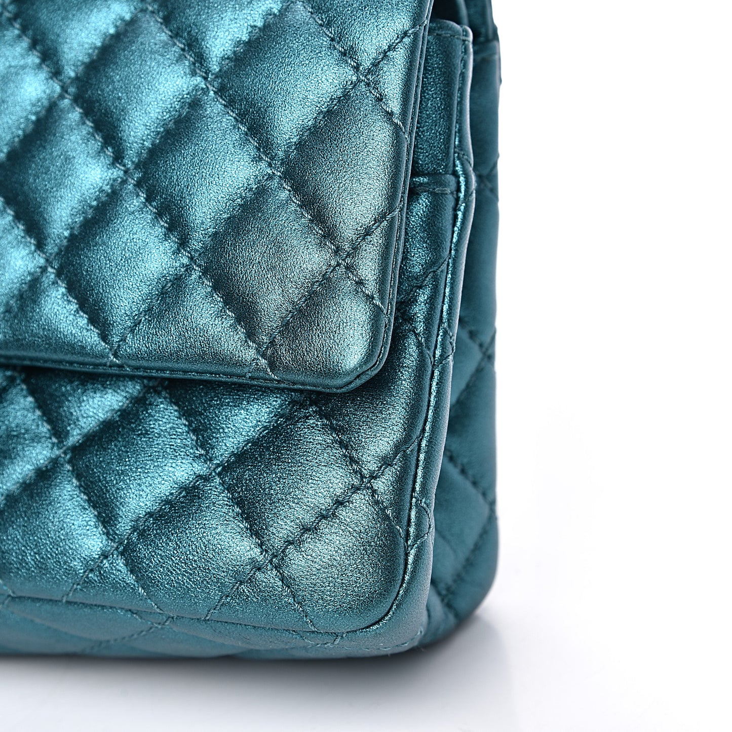 Metallic Calfskin 2.55 Reissue 225 Flap Turquoise