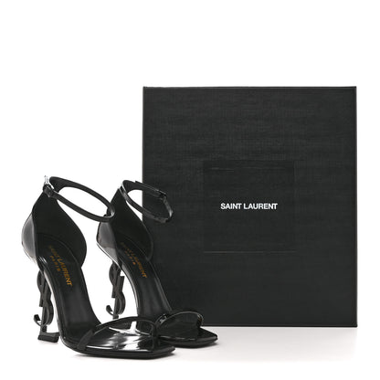 Saint Laurent Patent Calfskin Opyum 110 Sandals 35.5 Black 10 of 10