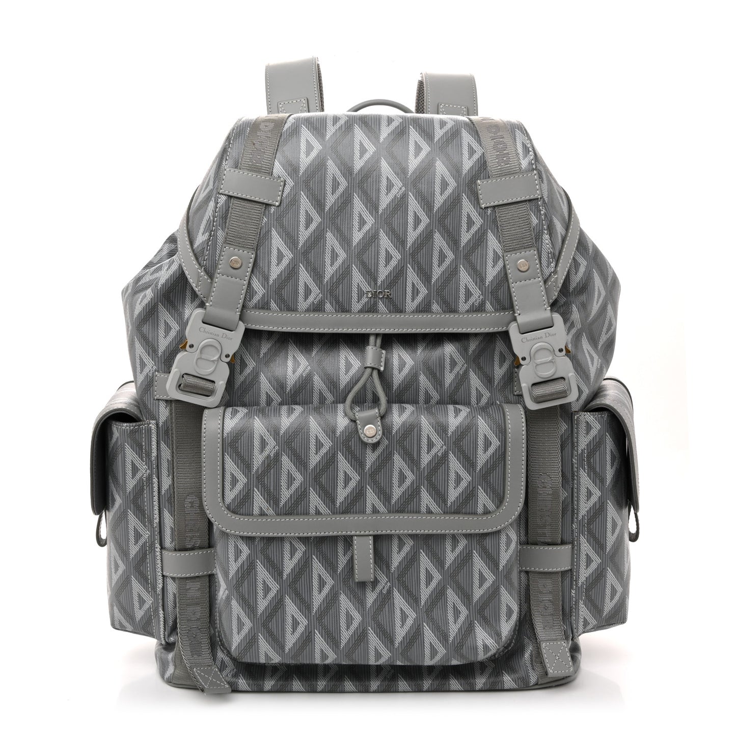 Coated Canvas CD Diamond Large Hit The Road Backpack Gray