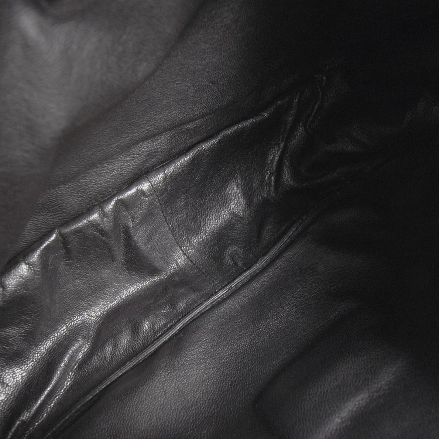Leather Large Shoulder Bag Nero Black