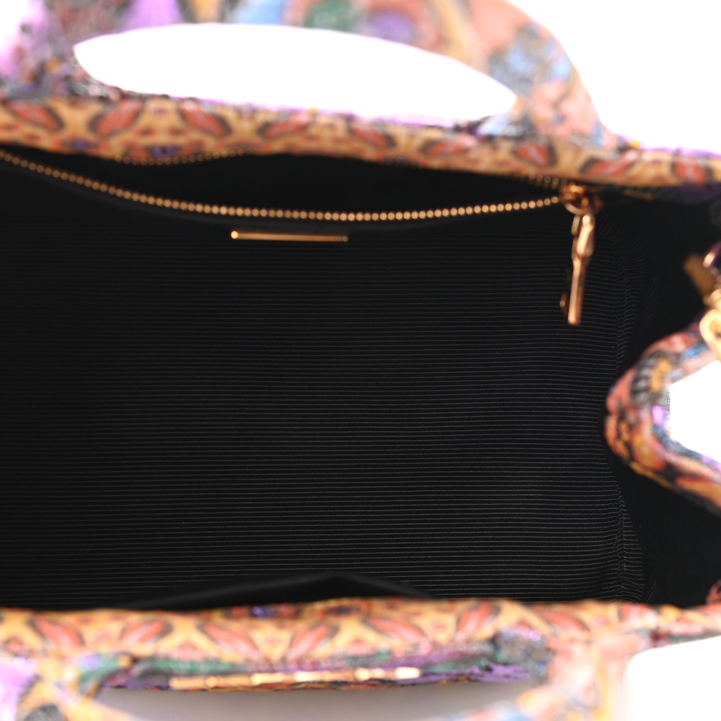 Broccato Lame Floral Chain Tote Multicolor