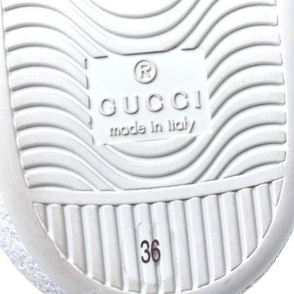 Gucci Lurex Jacquard Crystal Sylvie Web Branches Womens Ace Sneakers 36 Pervinca Gold 7 of 10