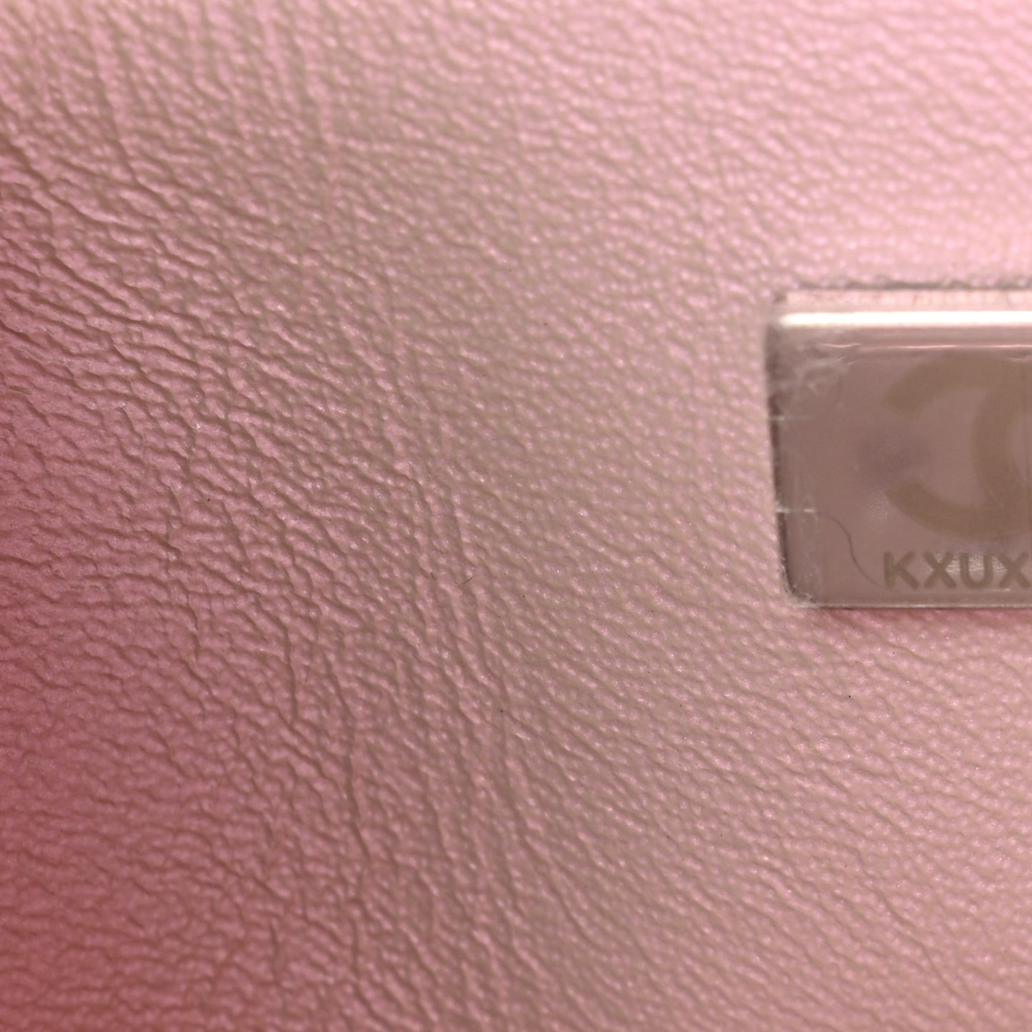 Iridescent Calfskin Quilted Mini Rectangular Flap Pink