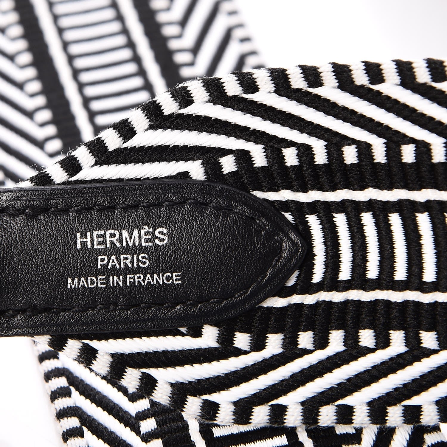 Hermes Toile Swift 50mm Sangle Cavale Shoulder Strap Black Ecru 3 of 5