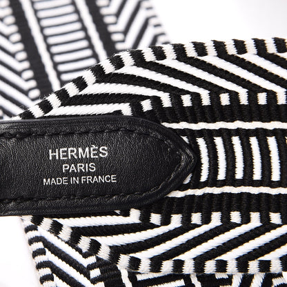 Hermes Toile Swift 50mm Sangle Cavale Shoulder Strap Black Ecru 3 of 5