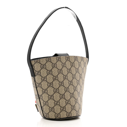 Gucci GG Supreme Monogram Childrens Chick Bucket Bag Black 3 of 11