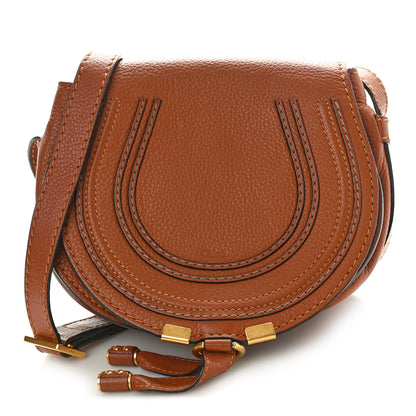 Chloe Grained Calfskin Small Marcie Saddle Bag Tan 1 of 11