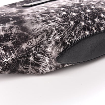 Alexander McQueen Silk Dandelion Print De Manta Clutch Black 8 of 9