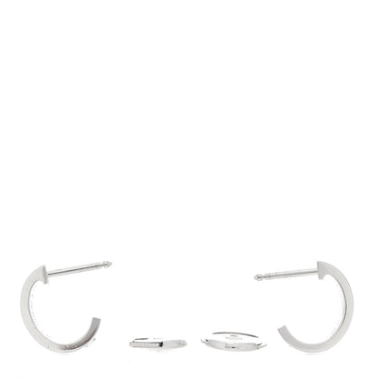 Cartier 18K White Gold Small LOVE Hoop Earrings 3 of 6