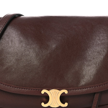 Celine Supple Shiny Lambskin Little Halfmoon Soft Triomphe Brick 14 of 22
