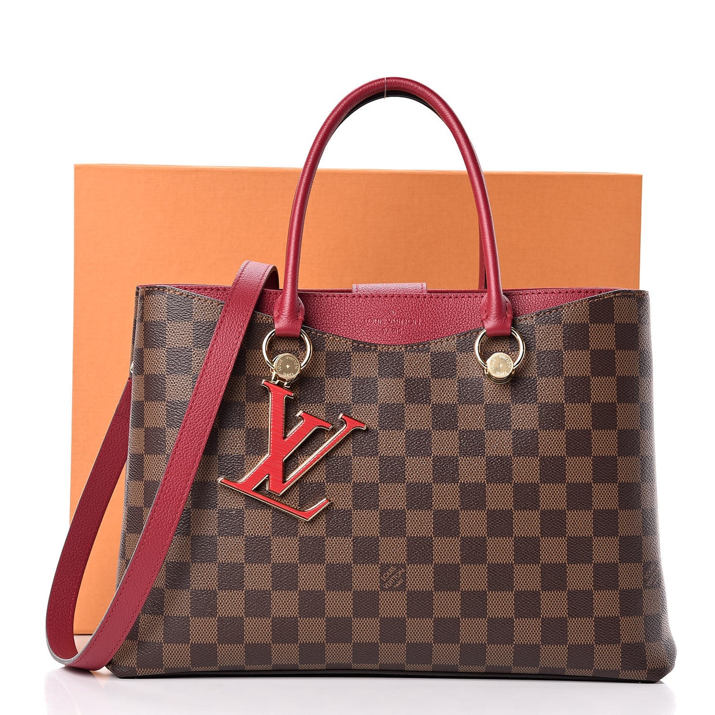 Damier Ebene LV Riverside Lie De Vin