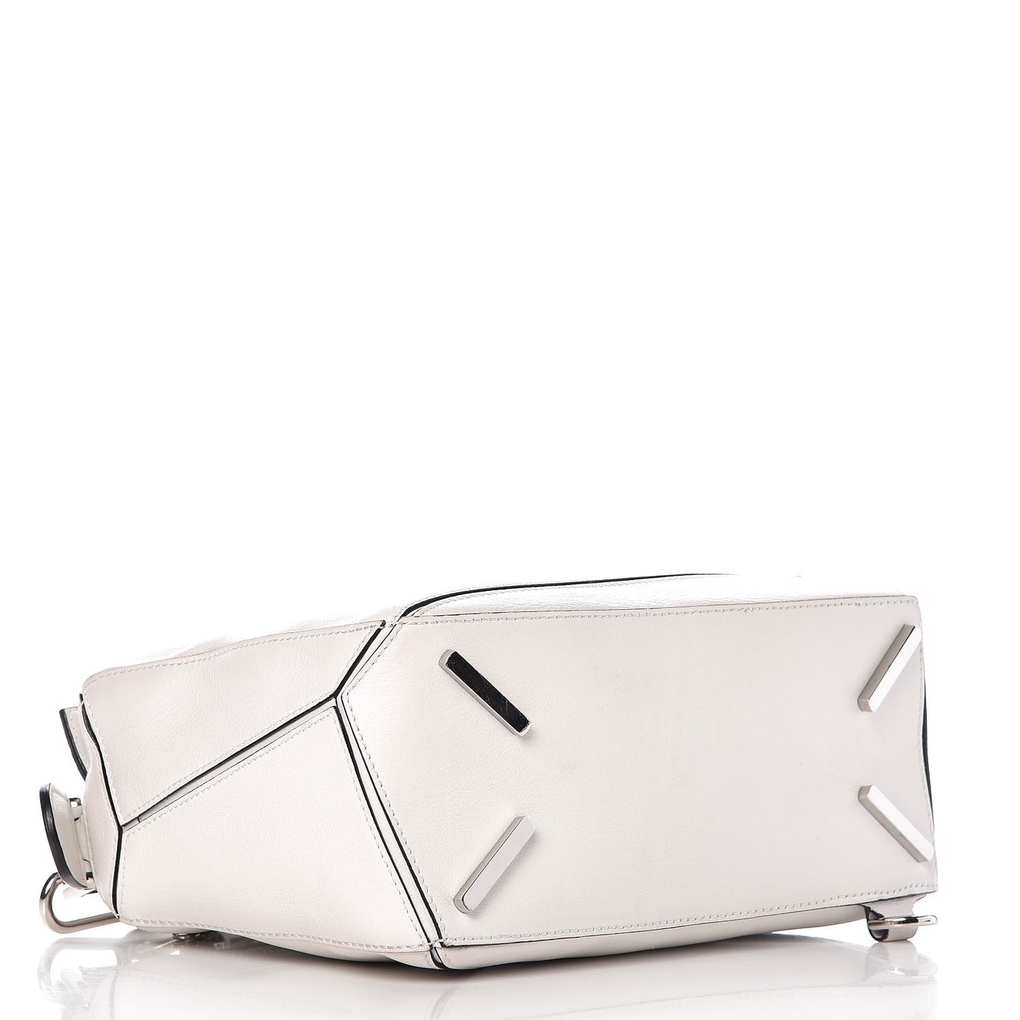 Calfskin Small Puzzle Bag White