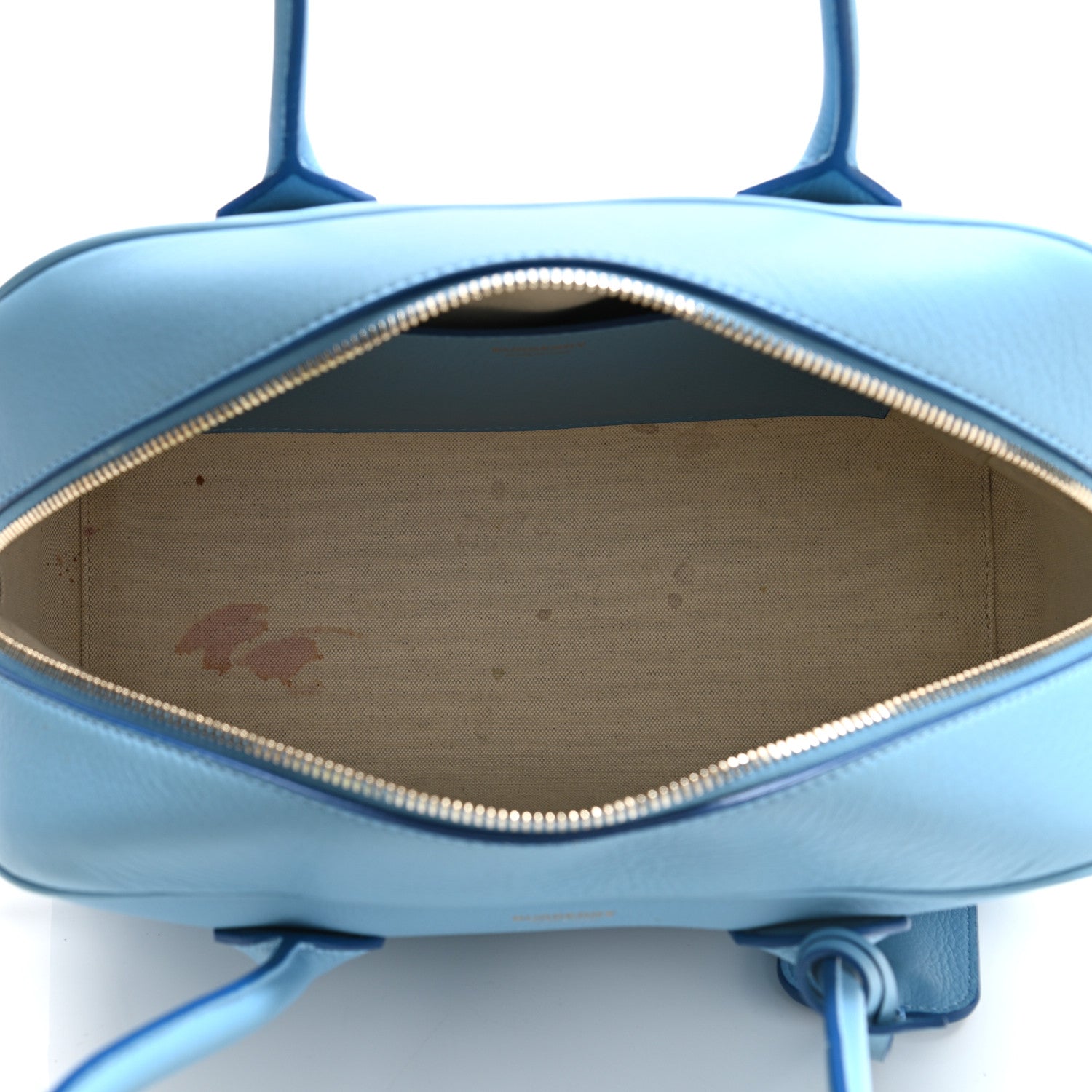 Burberry Soft Grain Calfskin Half Cube Bag Blue 5 of 18