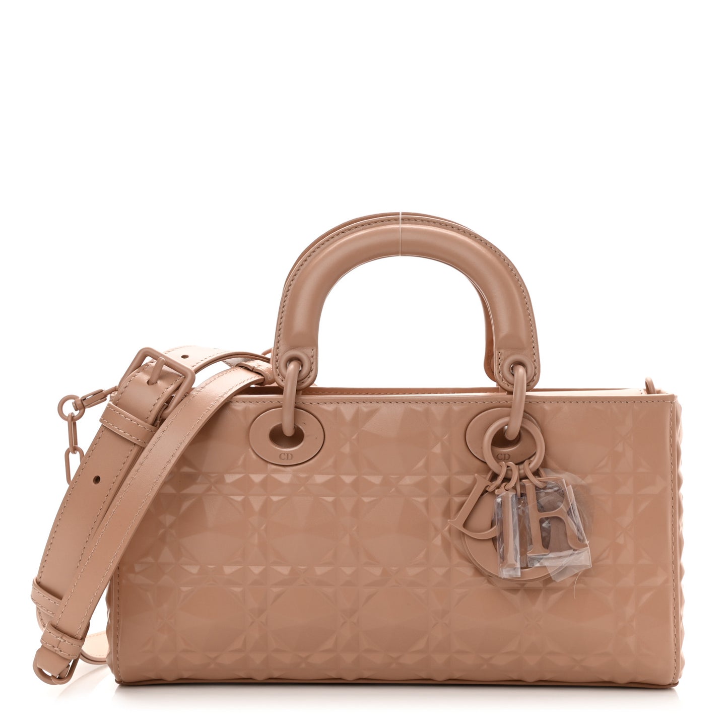 Calfskin Cannage Diamond Medium Lady D-Joy Rose Des Vents