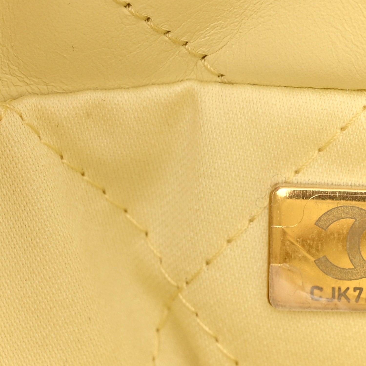 Chanel Shiny Calfskin Quilted Mini Chanel 22 Light Yellow 7 of 11