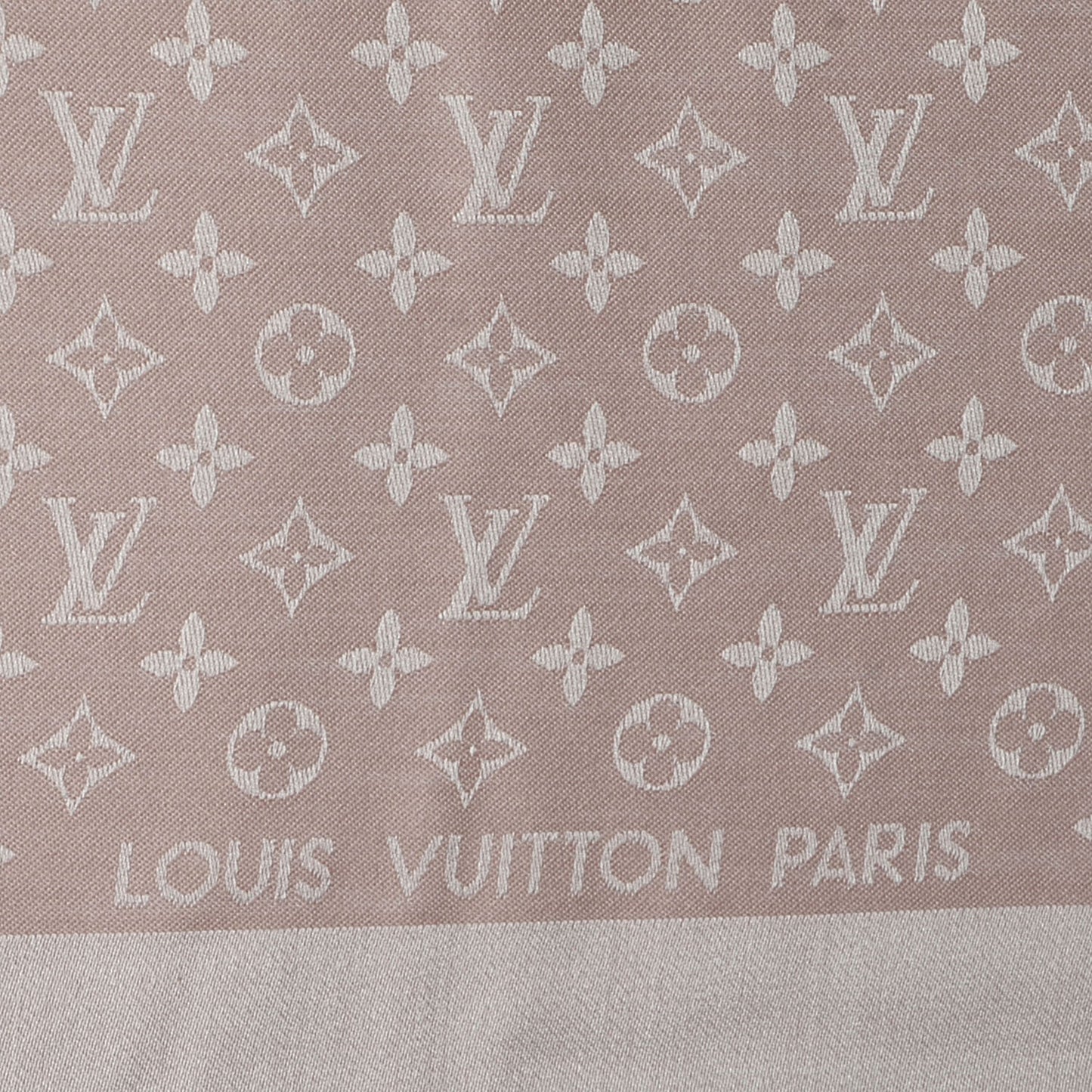 Silk Wool Monogram Denim Shawl Rose