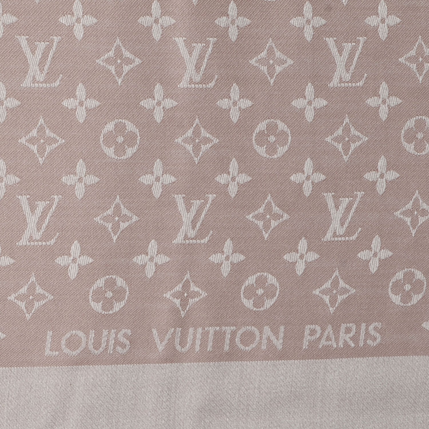 Louis Vuitton Silk Wool Monogram Denim Shawl Rose 4 of 5
