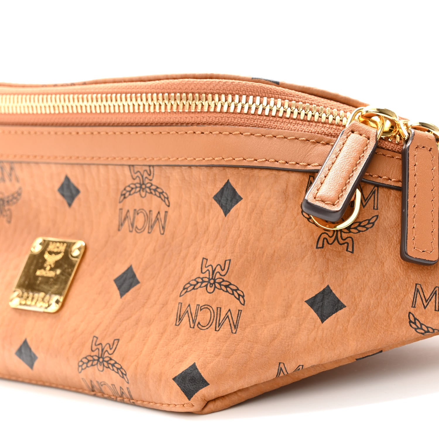 MCM Visetos Small Fusten Belt Bag Cognac 8 of 8