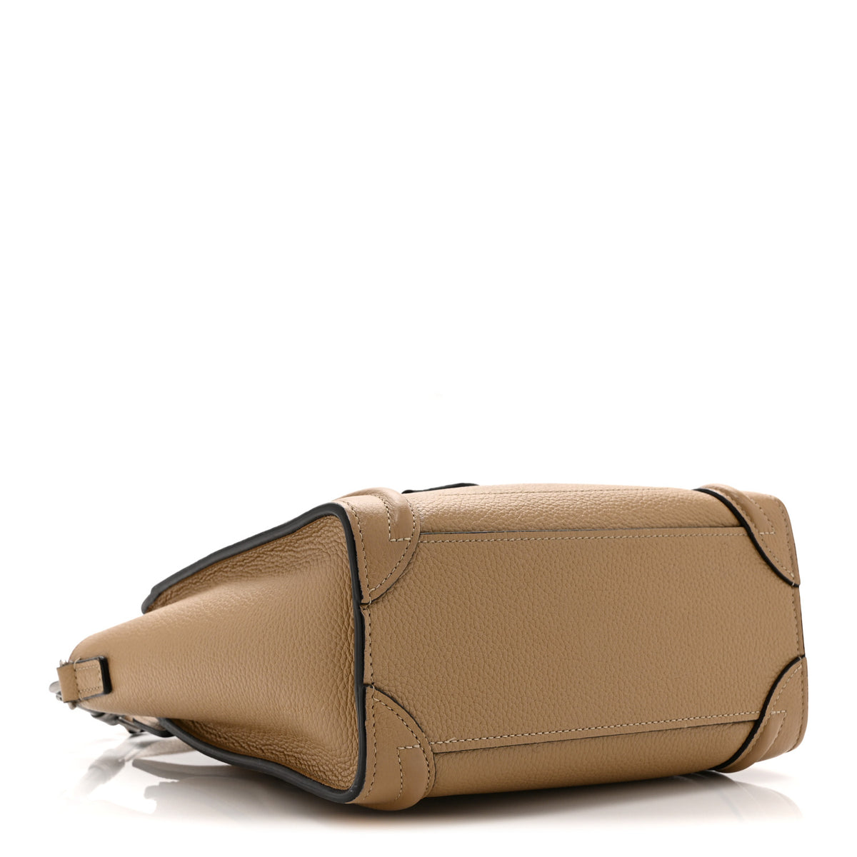Celine Drummed Calfskin Nano Luggage Dune 4 of 11