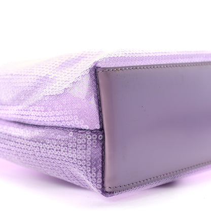 Prada Sequin Mesh Small Tote Bag Lilium 11 of 12