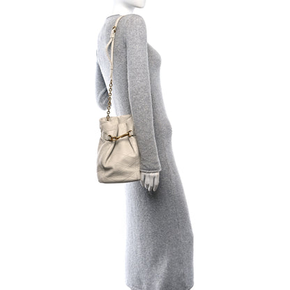 Saint Laurent Lambskin Quilted Le Maillon Bucket Bag Crema Soft 2 of 9