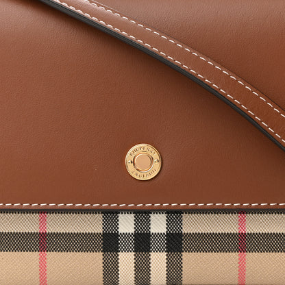 Burberry Calfskin Vintage Check New Hampshire Bag Archive Beige Tan 7 of 9