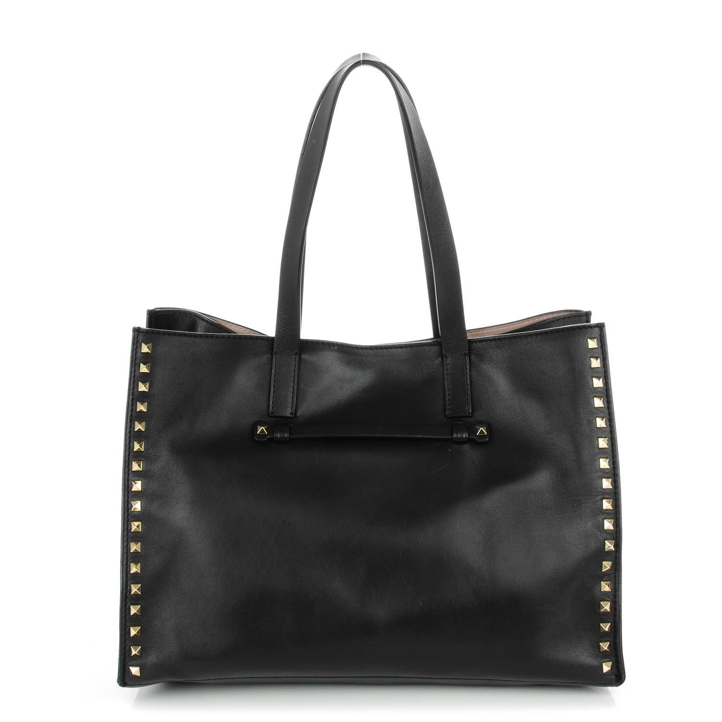 Nappa Medium Rockstud Soft Tote Black