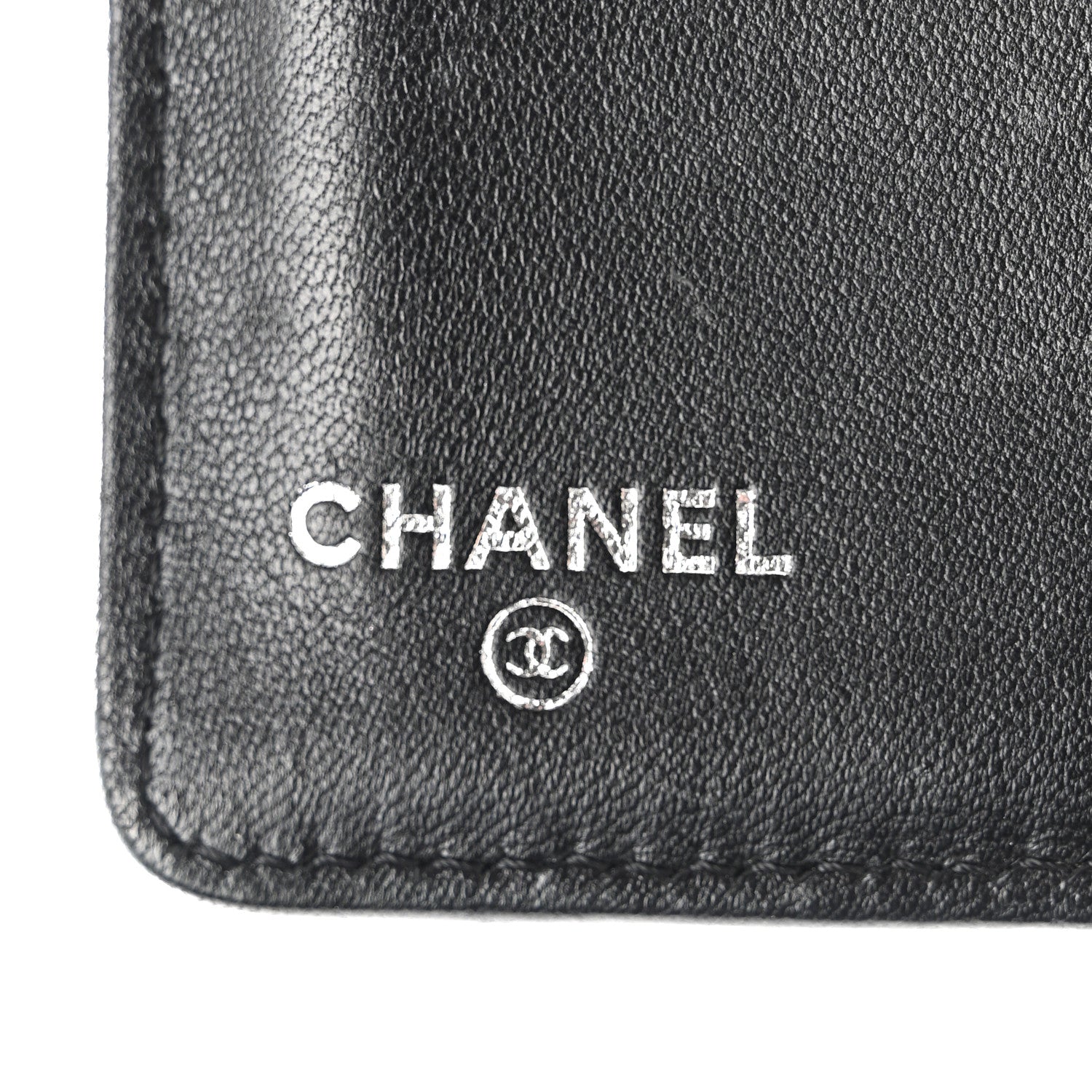 Chanel Lambskin Perforated Yen Wallet Black 6 of 10