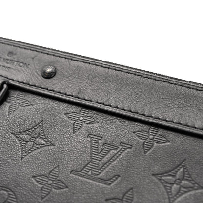 Louis Vuitton Calfskin Monogram Shadow Discovery Pochette Black 10 of 13