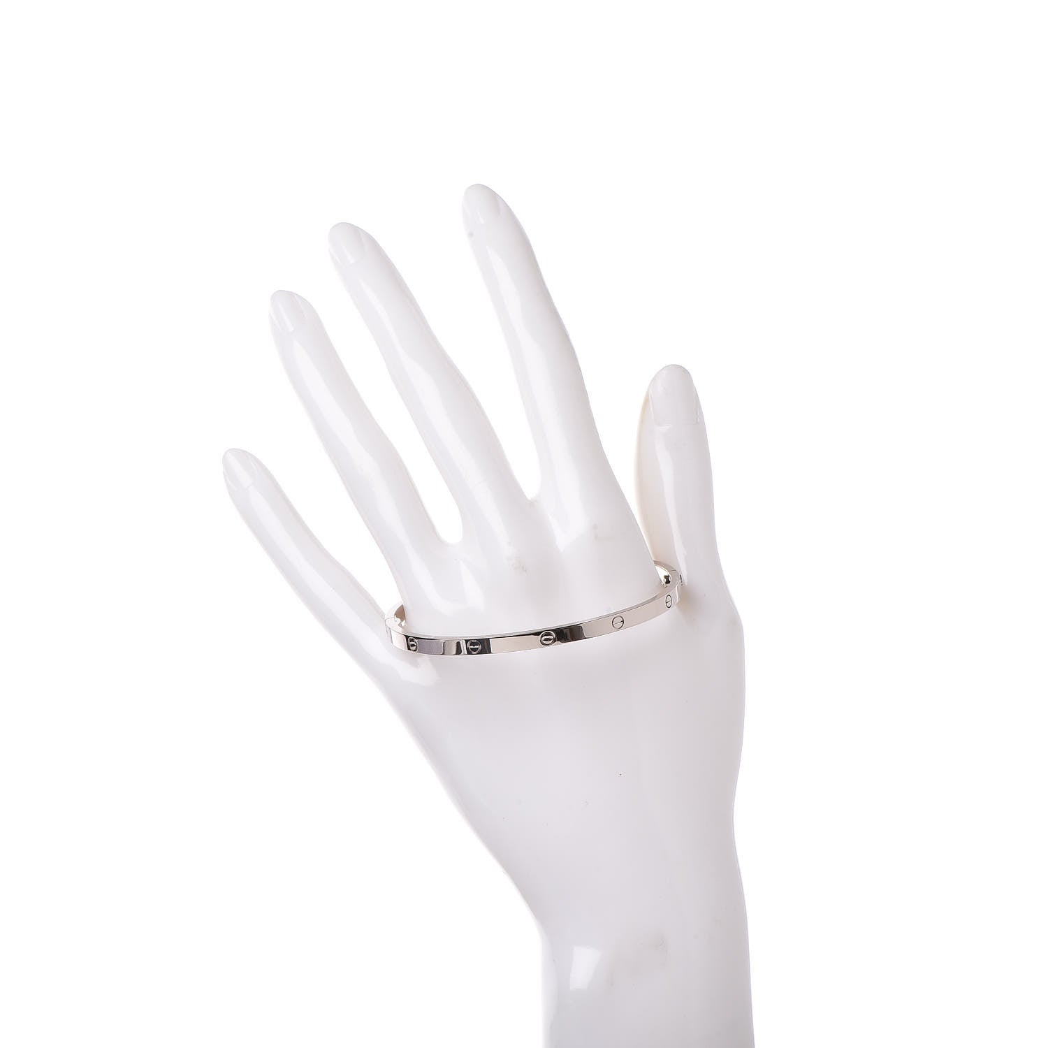 Cartier 18K White Gold Small LOVE Bracelet 18 2 of 6