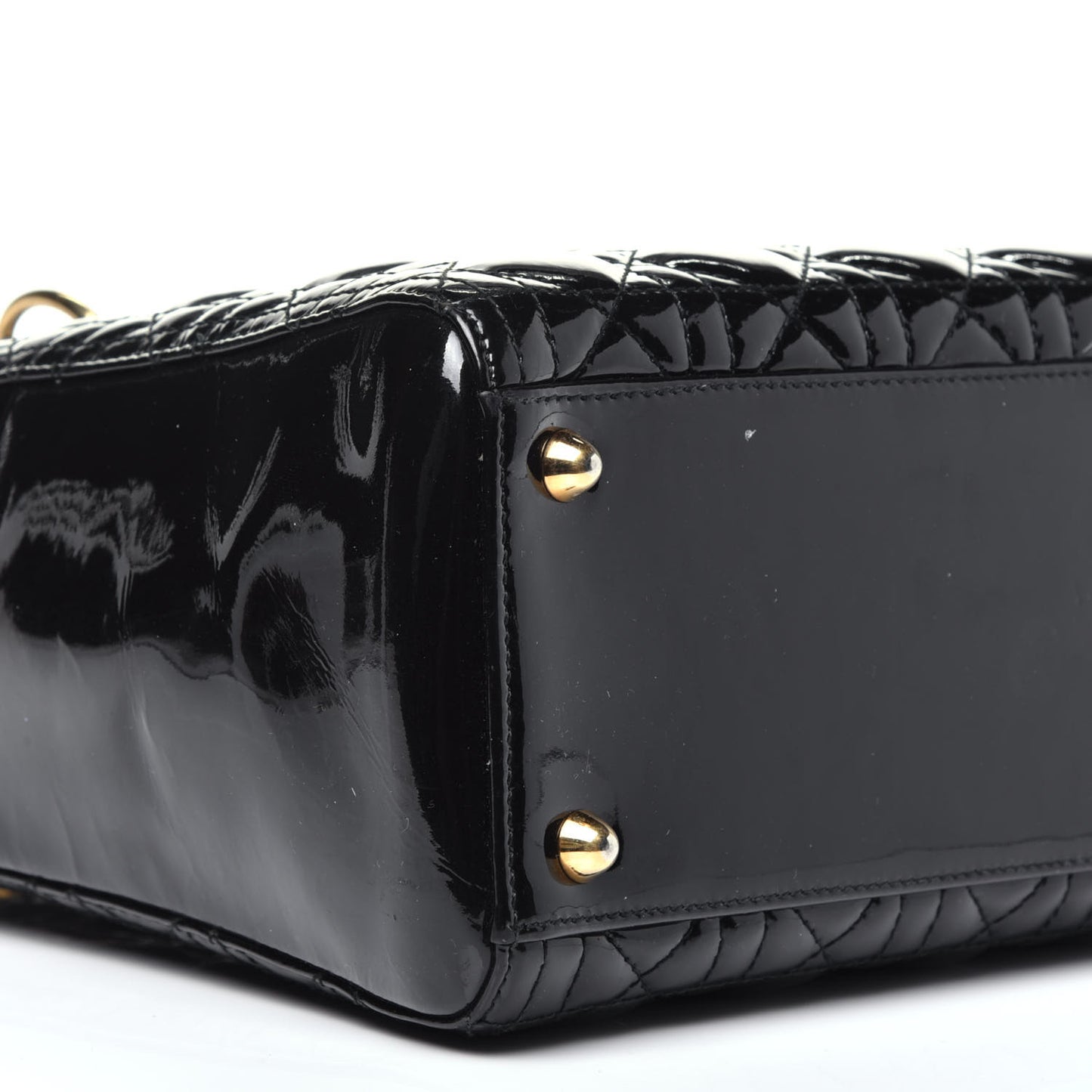 Patent Cannage Large Lady Dior Black