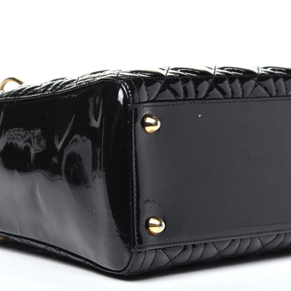 Christian Dior Patent Cannage Large Lady Dior Black 9 of 10