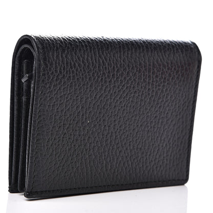 Gucci Pebbled Calfskin GG Marmont Card Case Black 2 of 7