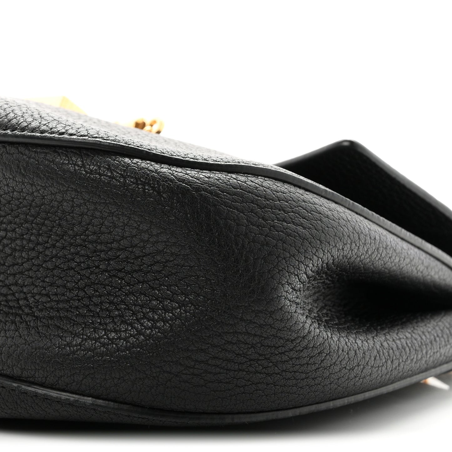 Grained Lambskin Drew Shoulder Bag Black